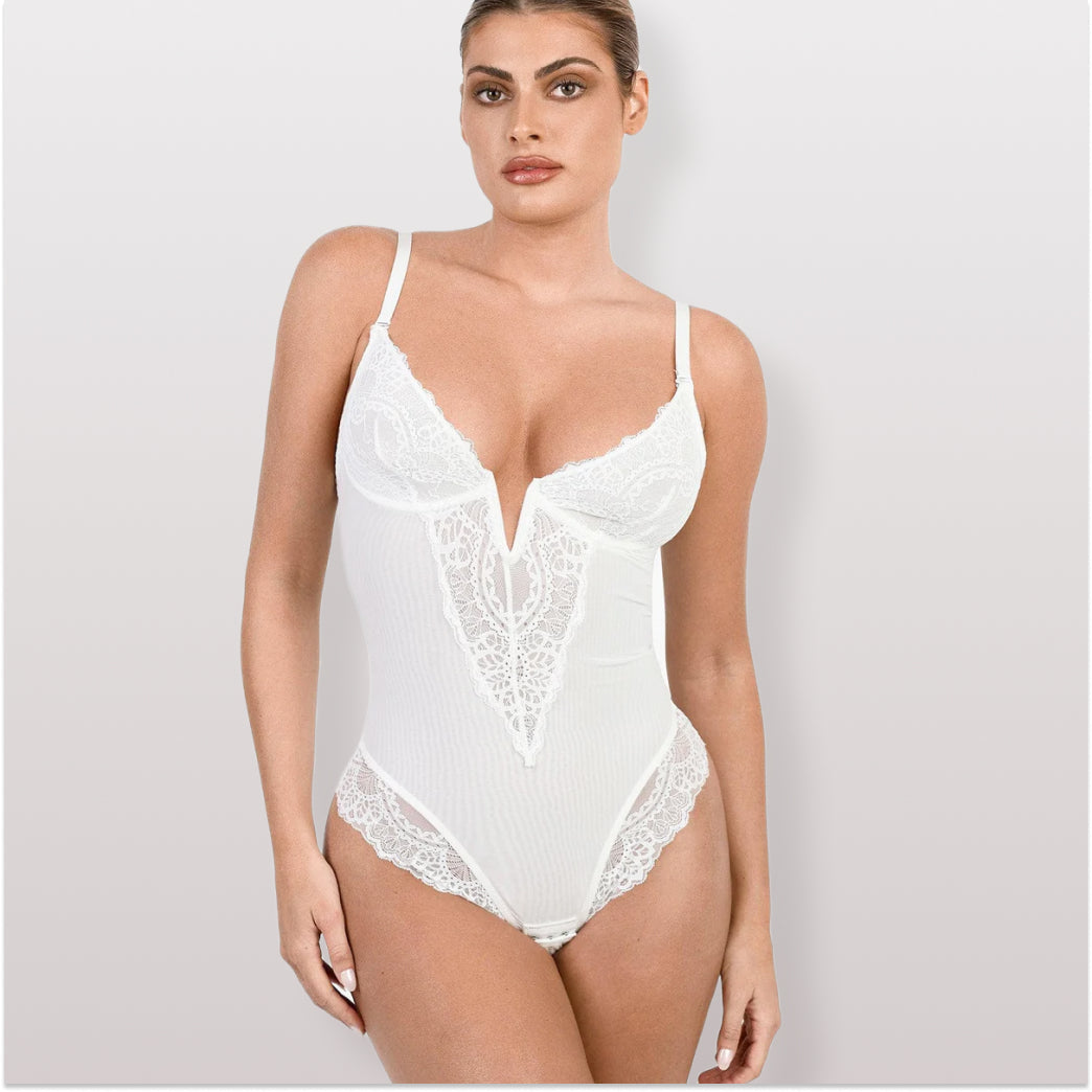 Body Modelador de Renda - Luxo Slim | + Brinde Calcinha Modeladora